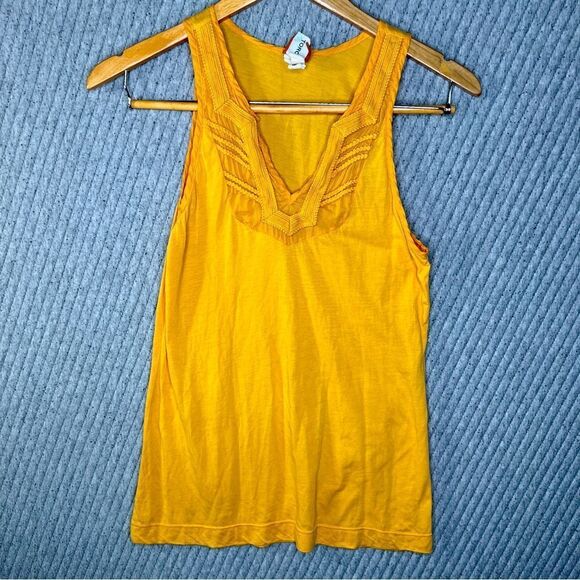 Burning Torch Tank Top Yellow Boho Pull Over‎ Y2K Medium - Picture 1 of 6
